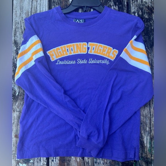 A/S Sports LSU Tigers Womens Long Sleeve Pullover with Stitching & Embroidery M - Picture 3 of 6